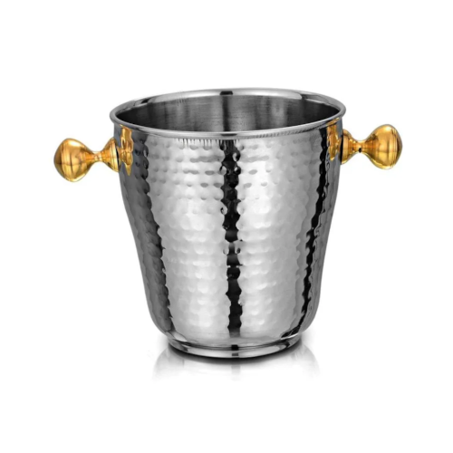 Ice bucket open hammered